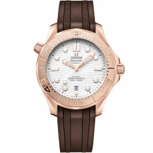 Omega Seamaster Diver 300M Master Co-Axial 42 Sedna Gold / White / Rubber 210.52.42.20.04.001 (21052422004001)